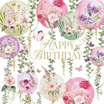 Pretty Balloons Birthday Card