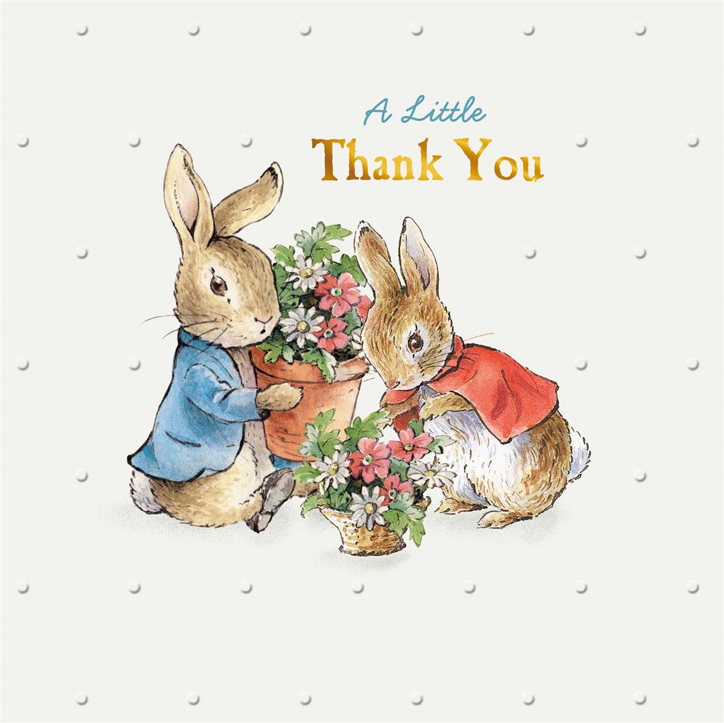 Peter Rabbit Thank You Card