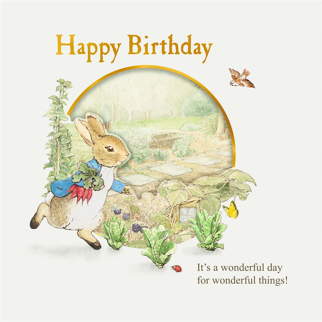 Peter Rabbit Happy Birthday Card