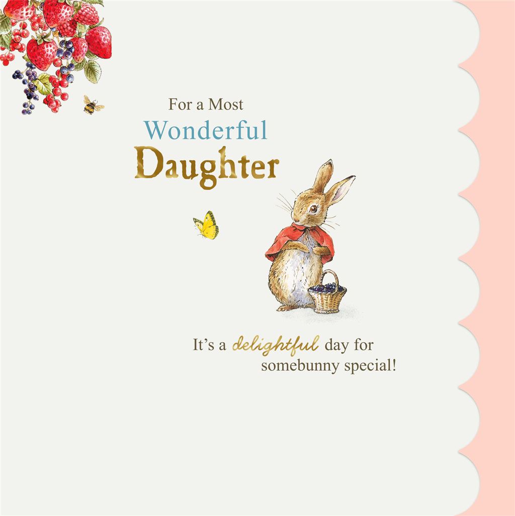 Peter Rabbit Wonderful Daughter Birthday Card