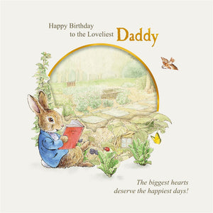 Peter Rabbit Loveliest Daddy Birthday Card
