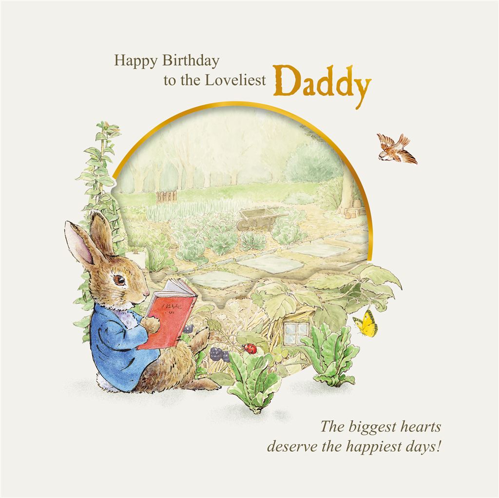 Peter Rabbit Loveliest Daddy Birthday Card