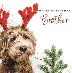 Cockapoo Brother Christmas Card