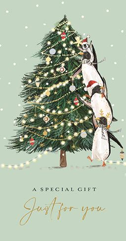 Penguins with Tree Christmas Money Wallet