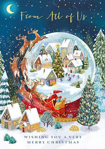 Snow Globe Across the Miles Christmas Card