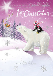 Penguin and Polar Bear 1st Christmas Card
