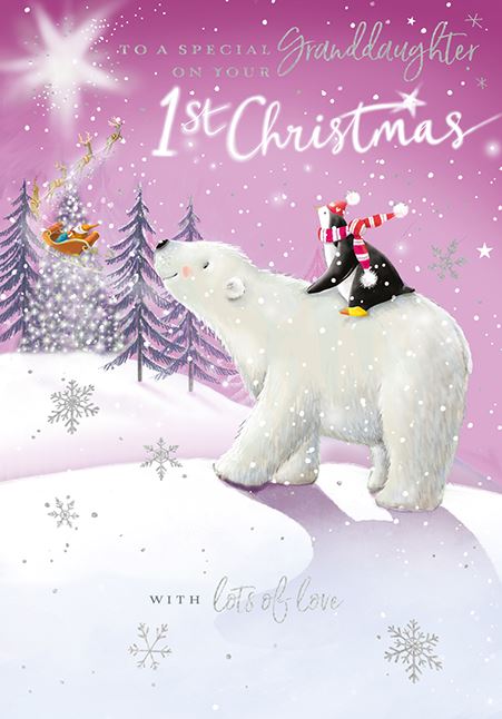 Penguin and Polar Bear 1st Christmas Card