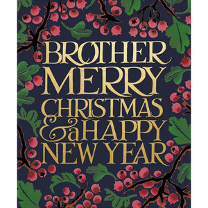 Brother Merry Christmas And Happy New Year Card