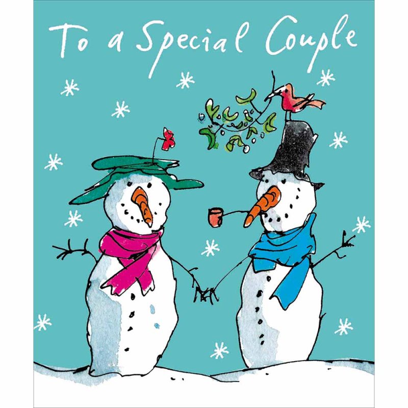 Special Couple Snowmen Christmas Card