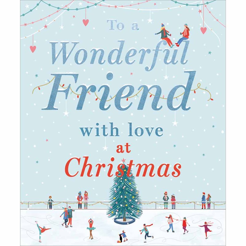 Wonderful Friend With Love At Christmas Card