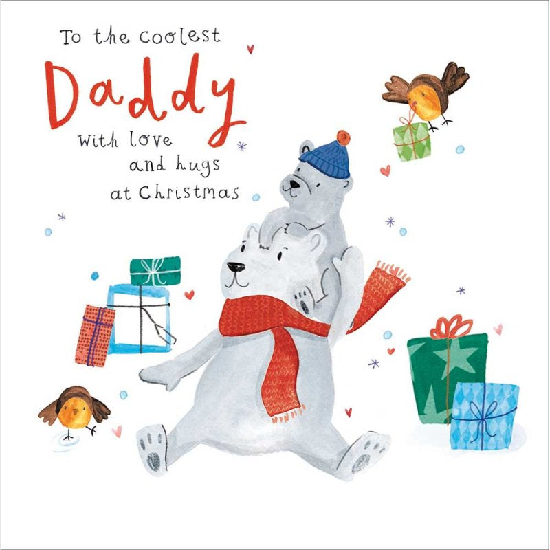 Coolest Daddy Polar Bear Christmas Card