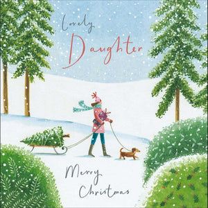 Lovely Daughter Christmas Stroll Christmas Card