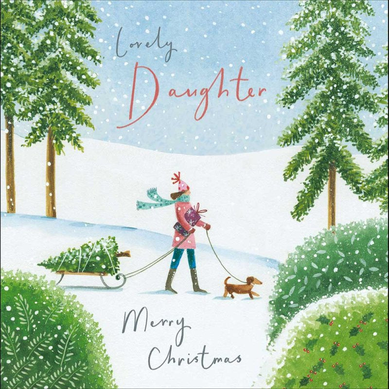 Lovely Daughter Christmas Stroll Christmas Card