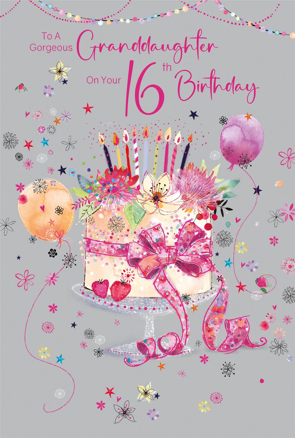 Gorgeous Granddaughter 16th Birthday Card