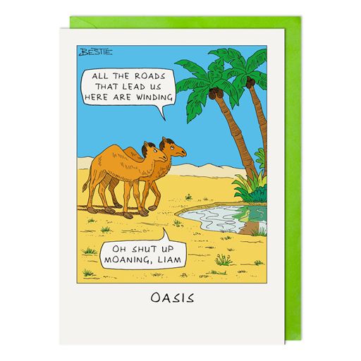 Camel Oasis Liam Humour Blank Card