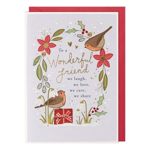Wonderful Friend Christmas Card