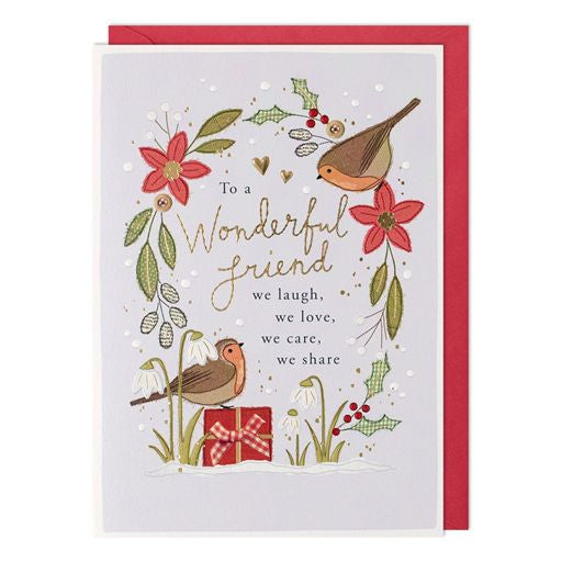 Wonderful Friend Christmas Card