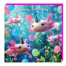 Load image into Gallery viewer, Axolotl Lenticular 3D Card
