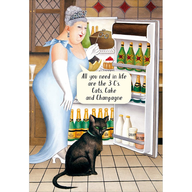 Beryl Cook 3 C’s Blank Card