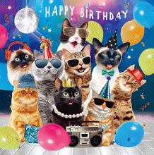 Load image into Gallery viewer, Cats Birthday Lenticular 3D Card

