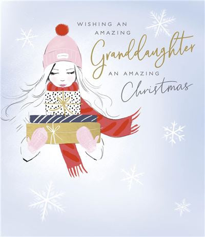 Amazing Granddaughter Christmas Card