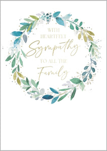 Sympathy To All The Family Card