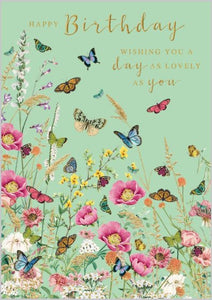 Butterfly Meadow Birthday Card