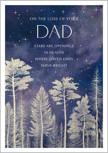 Loss Of Your Dad Woodland Sympathy Card