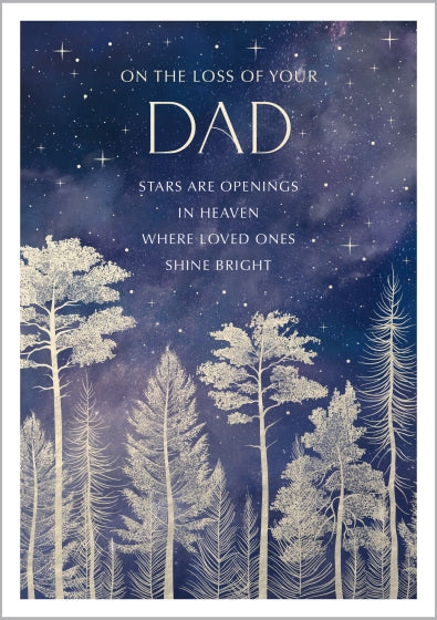 Loss Of Your Dad Woodland Sympathy Card