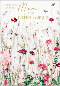 Loss Of Your Mum Meadow Sympathy Card