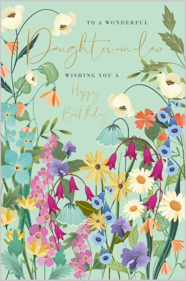 Flower Meadow Daughter-In-Law Birthday Card