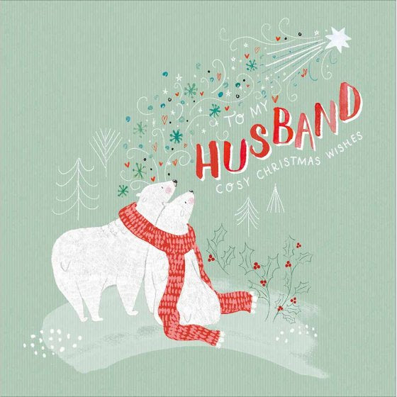 Polar Bear Husband Christmas Card