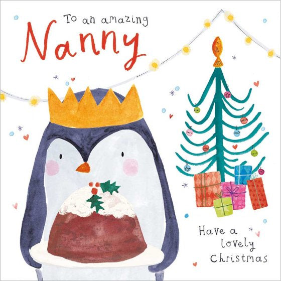 Nanny Penguin Christmas Card