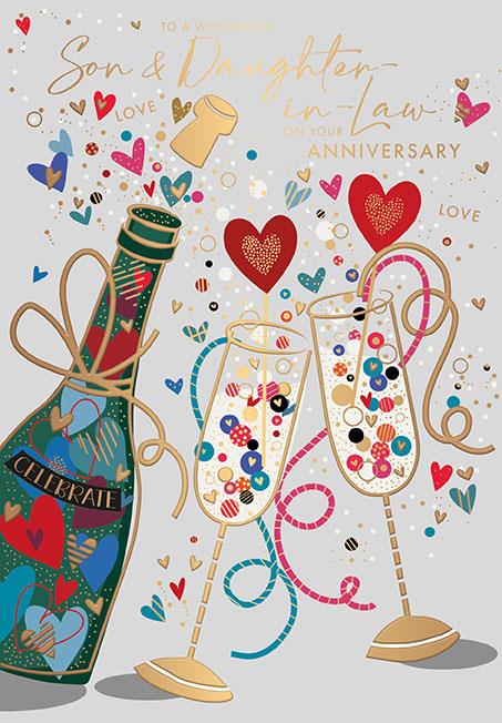 Son & Daughter-In-Law Anniversary Card