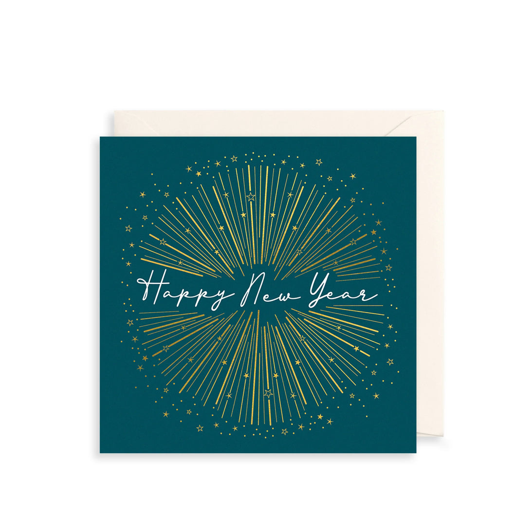 Starburst Happy New Year Card