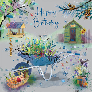 Gardening Wheelbarrow Birthday Card