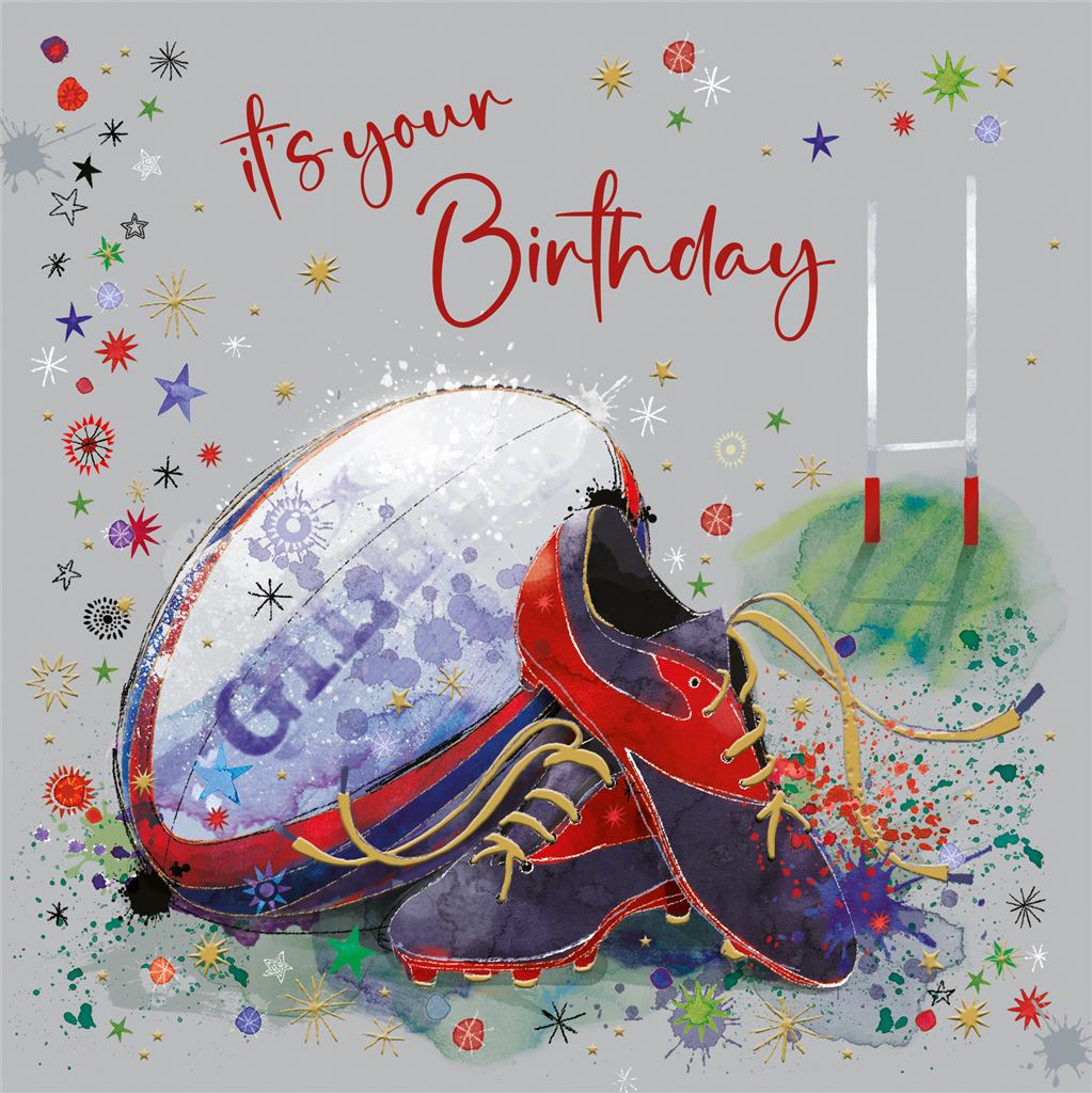 Rugby Birthday Card
