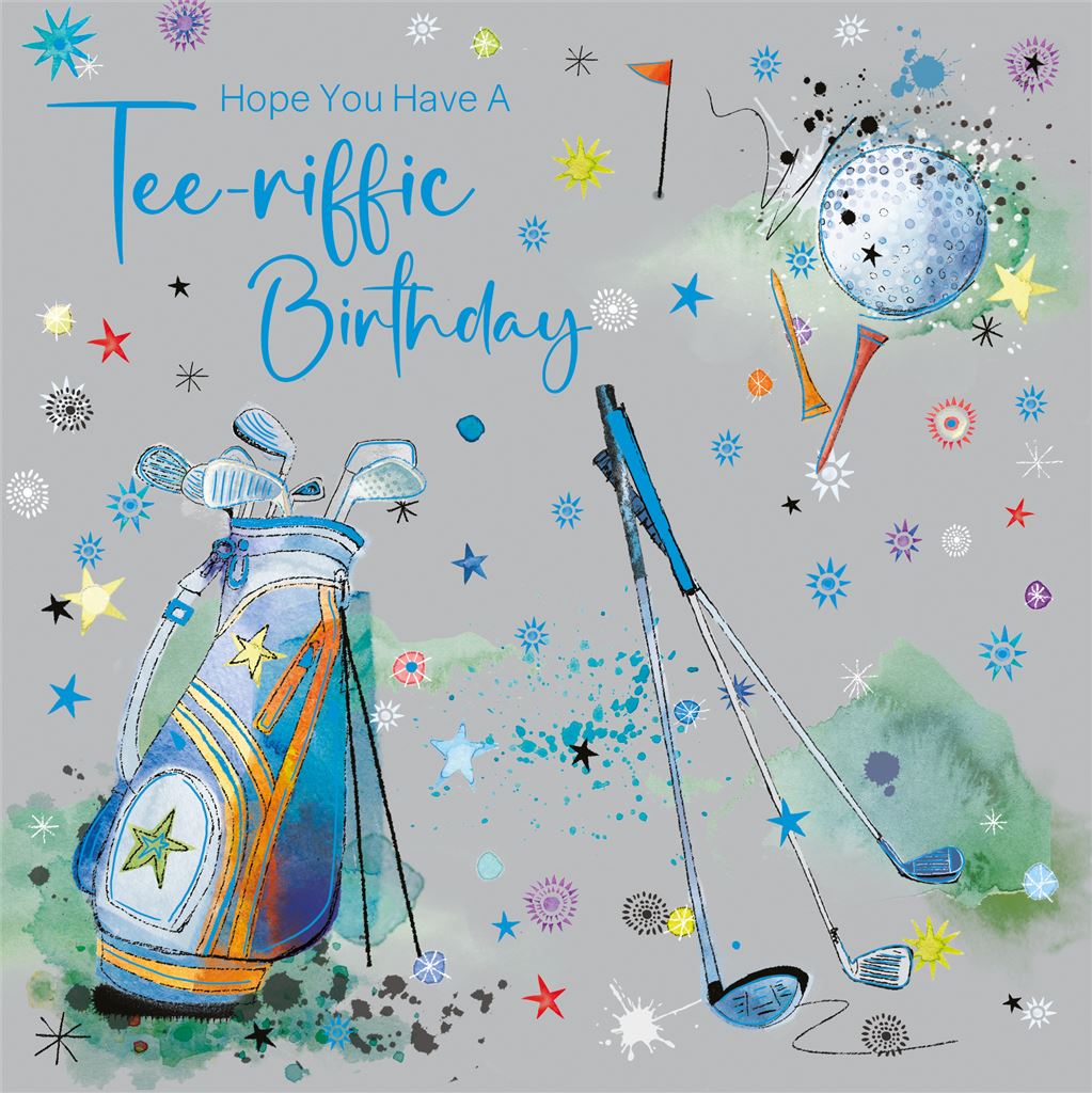 Golf Tee-riffic Birthday Card