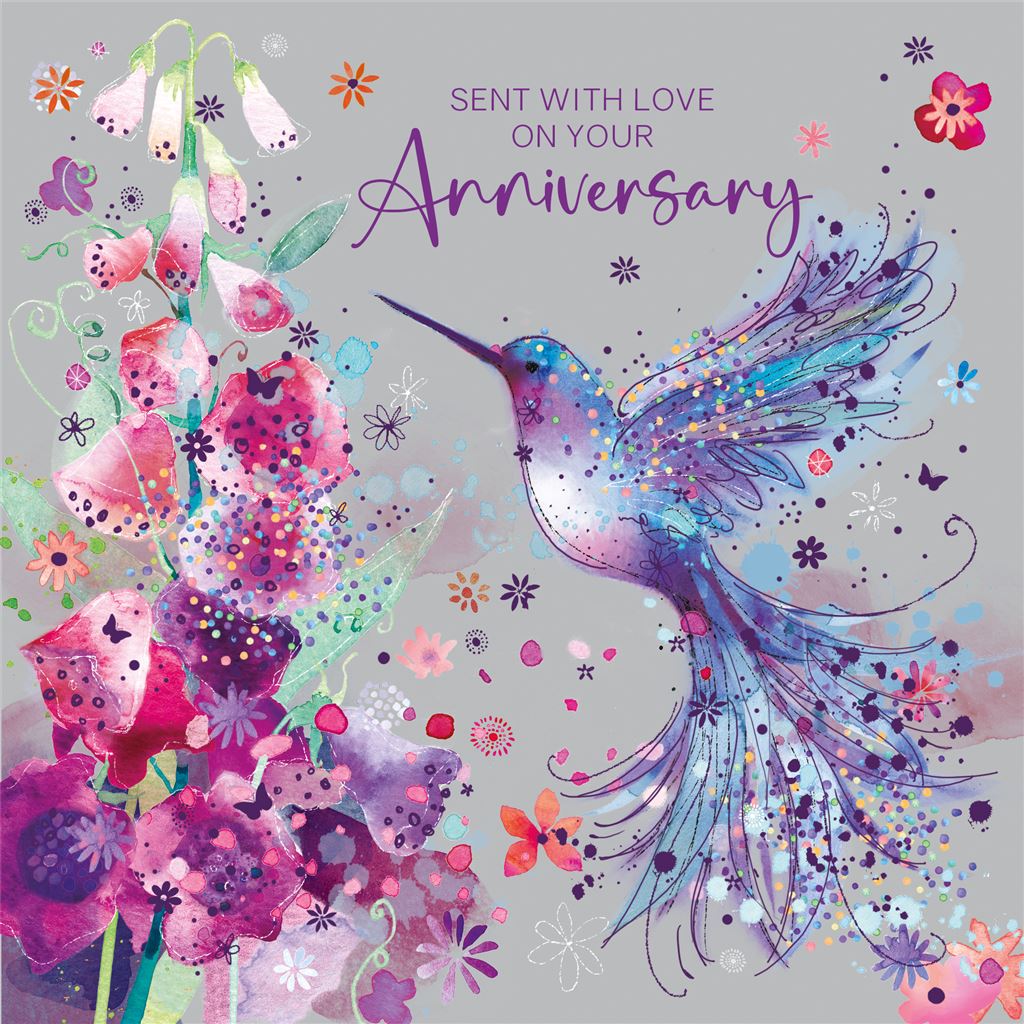 Floral Kingfisher Our Anniversary Card
