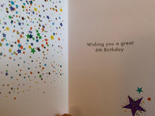 Load image into Gallery viewer, 6th Birthday Card

