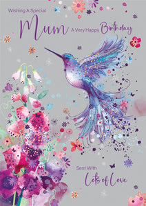 Special Mum Hummingbird Birthday Card
