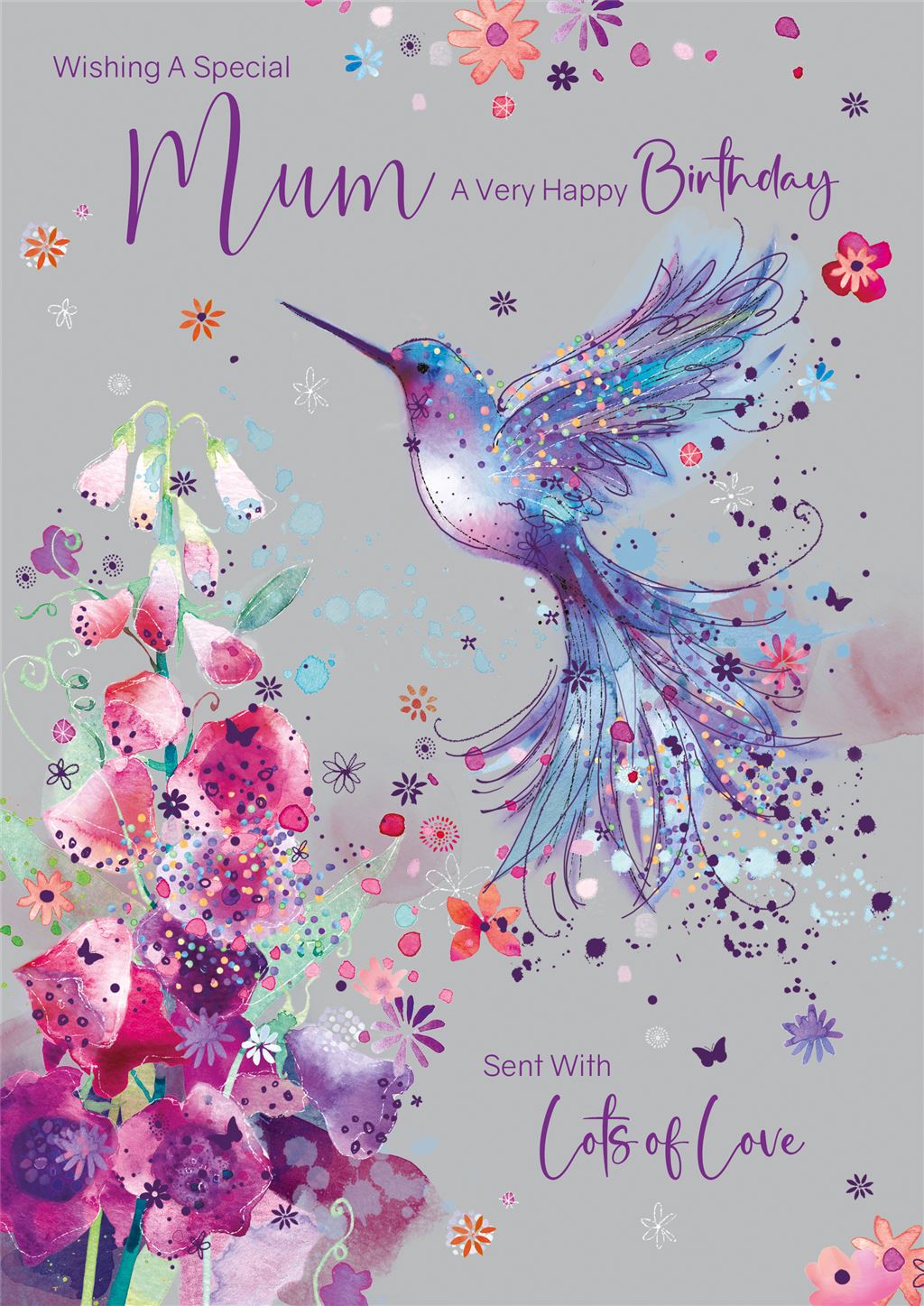 Special Mum Hummingbird Birthday Card