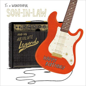Electric Guitar Son-in-Law Birthday Card