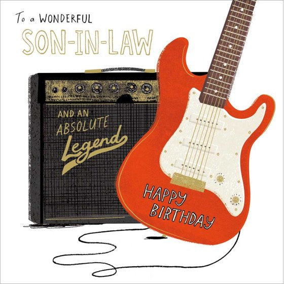 Electric Guitar Son-in-Law Birthday Card