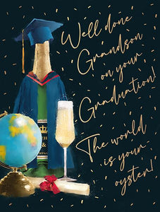 Well Done Grandson on Your Graduation Card
