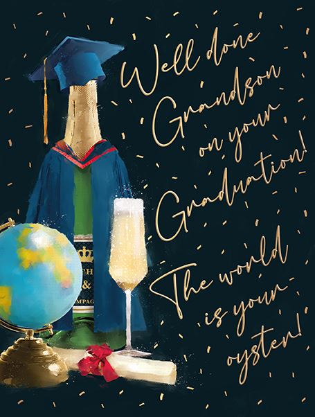 Well Done Grandson on Your Graduation Card