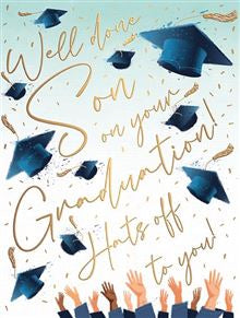 Well Done Son on Your Graduation Card