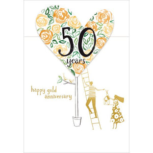 3D Golden Anniversary Card