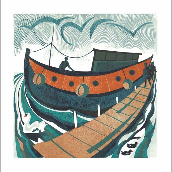 Paul Cleden Boat Blank Card
