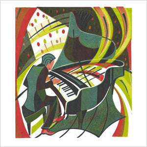 Paul Cleden Pianist Blank Card